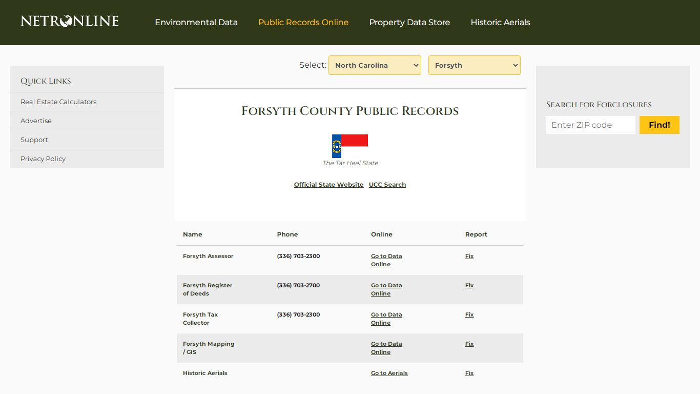 Forsyth County Public Records - NETROnline.com